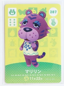 Tarjeta Amiibo Animal Crossing Japón Nº287 Claudia Marilyn Tiger - Imagen 1 de 4