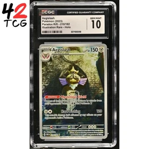 CGC Gem Mint 10 Aegislash 210/182 Pokémon Paradox Rift PAR EN - Picture 1 of 4