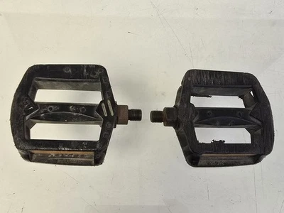 1980s GT Bicycles VP 912 Pedals 1/2" Black Old School BMX Performer Dyno FS - Image 1 of 4