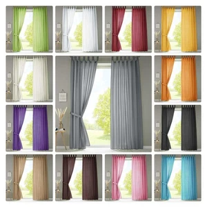 2er Set Vorhänge Schal Schlaufen »Berlin« Microsatin Blickdicht Kräuselband - Bild 1 von 73