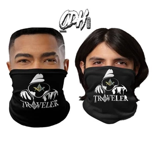 Masonic Neck Gaiter Face Mask Freemason Mask Face covering Logo Gift for Him - Picture 1 of 4