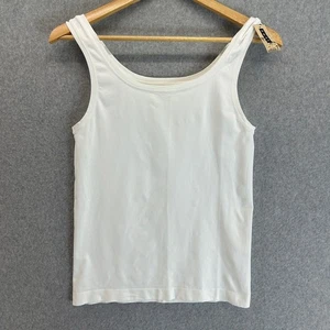 Soma Seam Free Fabulous Cami Tank Top White Stretch Basic Womens Size Large NWT - Picture 1 of 9