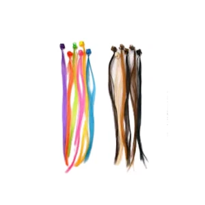 Extension Capelli Clip-On Artiglio 6PCS - Set Parrucche Strisce Colori Misti per Styling - Foto 1 di 4