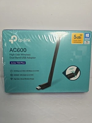 TP-Link Archer T2U Plus AC600 Dual Band Wireless USB WiFi Adapter - Image 1 of 4