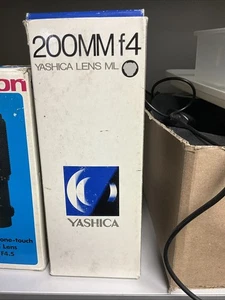 Obiettivo Yashica ML 200mm 1:4 Yashica in scatola + custodia/cinturino/manuale come nuovo! - Foto 1 di 11