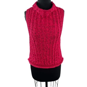 Chaleco Anthropologie MOTH Suelto Crochet Sin Mangas Suéter Cinta Hilo Talla L - Imagen 1 de 13