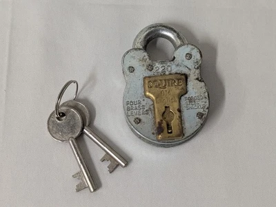 British Army Squire 220 Steel 4 Lever Padlock - Made in UK - Image 1 of 2