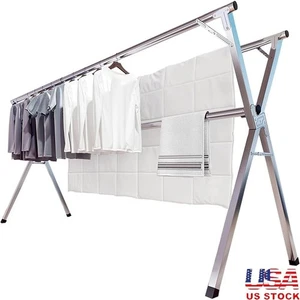Collapsible Stainless Steel Laundry Drying Rack Outdoor Indoor Clothes Dryer New - Picture 1 of 7
