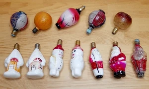 12 Vintage antike figürliche Weihnachts C-6 Glühbirnen Milchglas nicht funktionsfähig - Bild 1 von 19