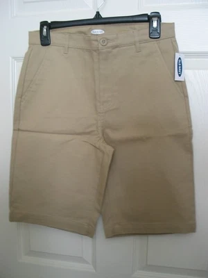 NWT Old Navy boys youth size 16 adjustable waist shorts school uniform  khaki - Image 1 of 4