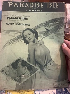 M 1936 Spartiti Film PARADISE ISLE (titolo melodia) - Foto 1 di 1