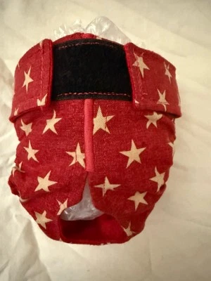 Female Dog Puppy Pet Diaper Washable Panties Sanitary Underwear RED STARS MED - Image 1 of 4