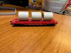 Ho Scale ?Great Northern" 42762 Freight Train Flat Car With Culvert Pipes #16