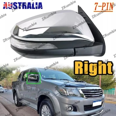 Espejo retrovisor lado derecho para Toyota Hilux 2015-2020 con intermitente (7 PIN) Foto 1 de 4