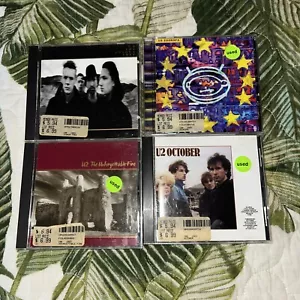 LOT 4 CD U2 80s ROCK The Unforgettable Fire October Joshua Tree Zooropa Lyrics - Picture 1 of 5