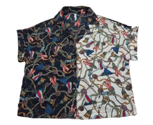 Mango Suit Collared Top Women's Short Sleeve Polyester Size: Small - Picture 1 of 13