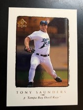 1998 SP Authentic #183 Devil Rays Tony Saunders Baseball Card