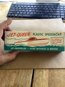 Vintage 1950s 60s TriState Plastic Jet Queen Plastic Speedboat in box. - Picture 1 of 6
