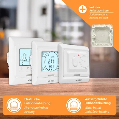 Digitales Thermostat Aufputz Raumthermostat Fußbodenheizung Regler Display  - Bild 1 von 4