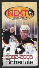 2002-03 Wilkes-Barre Scranton Penguins AHL Hockey Schedule !!! Unigraphic