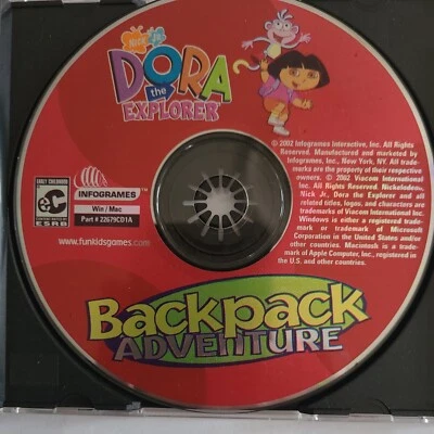 Dora The Explorer Backpack Adventure (Ages 3+) 2002 Win/Mac - CD only - Image 1 of 3