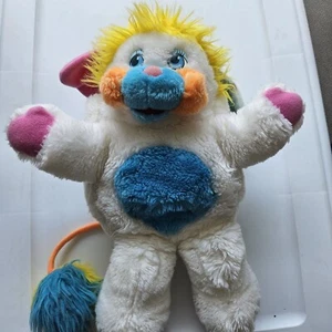 Vintage 1986 Popples 12 Zoll Puffball weiß blau gelb wendbar Mattel Plüschtier lesen - Bild 1 von 8