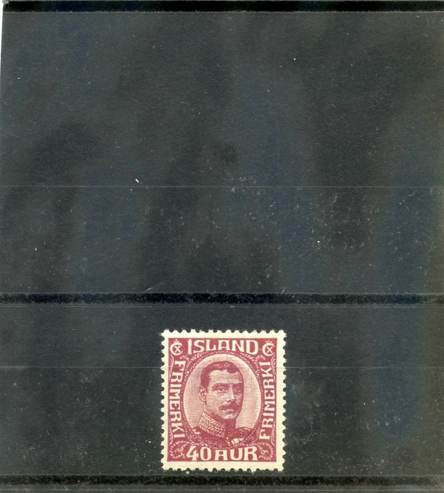 ICELAND Sc 123(MI 94)*F-VF HR 1920 40A LILAC, $110 - Image 1 of 1