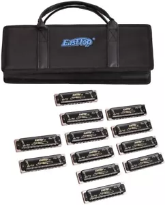 Easttop Diatonic Blues Harmonica Set 12 10Holes Diatonic Harp Mouth Organ Set - Picture 1 of 8
