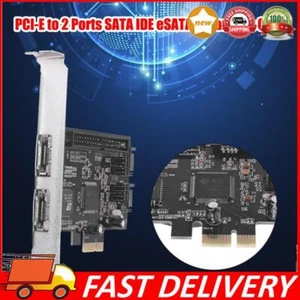 PCI Express Expansion Card PCI-E PCIe to 2 eSATA SATA IDE Adapter RAID Cards - Afbeelding 1 van 8