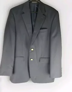 Ralph Lauren Blazer Sport Coat Jacket Sz 41R Navy Blue Gold Button 100% Wool - Picture 1 of 14