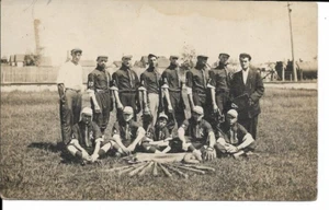 vintage baseball team postcard iroquois indians super rare real photo black man - Picture 1 of 3