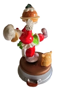 Schmid Clown Chef Baker Music Box Figura Mazzo di Natale le Sale Giappone 187 Vintage - Foto 1 di 8