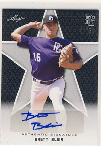 BRETT BLAIR 2020 Leaf Perfect Game PG Black AUTO /50 STANFORD