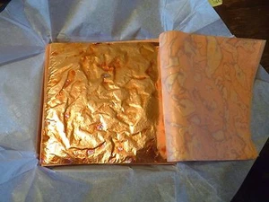 Variegated Pure Copper Leaf Sheets - 25 Sheets - Red & Blue Variations -14 x14cm - Picture 1 of 1