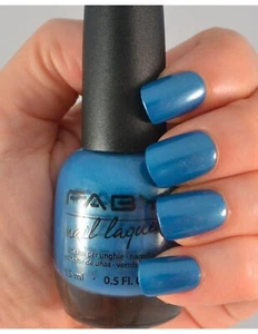 Smalto per Unghie colore blu azzurro carta da zucchero vegan cruelty free FABY - Imagen 1 de 4