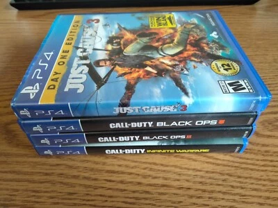Lote de 4 juegos Peace Playstation Call of Duty & Just Cause 3. Foto 1 de 4
