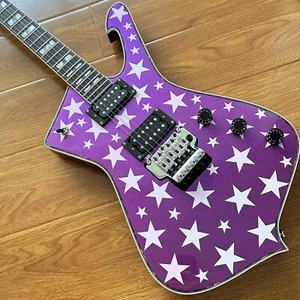 Iceman Purple and White Star Electric Guitar 6-Strings FR Bridge IN STOCK - Picture 1 of 18
