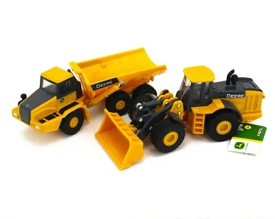 1:64 ERTL *JOHN DEERE* Haul Dump Truck & Wheel End Loader *TOY SET* NEW! - Image 1 of 4