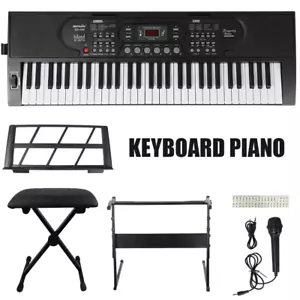 Digital 61 Tasten Keyboard E-Piano 255 Sounds Rhythmen Kopfhörer Bank Lern Set - Bild 1 von 13