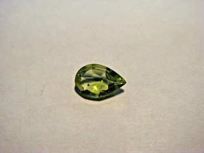 Peridot Pear Cut Gemstone 7.5 mm x 5 mm 0.75 Carat Natural Gem - Image 1 of 3