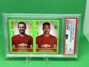 Juan Mata Mason Greenwood 2019 Panini FIFA 365 #71 PSA 9 Manchester United - Bild 1 von 3