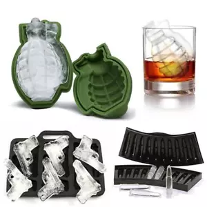 Stampo per cubetti di ghiaccio stampo per pistola in silicone vassoio per proiettili frutta caramelle cucina gelato - Foto 1 di 15