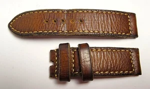 Authentic Mays Berlin Brown Leather Watch Strap 22/22 mm 75+115mm Panerai,IWC - Picture 1 of 2