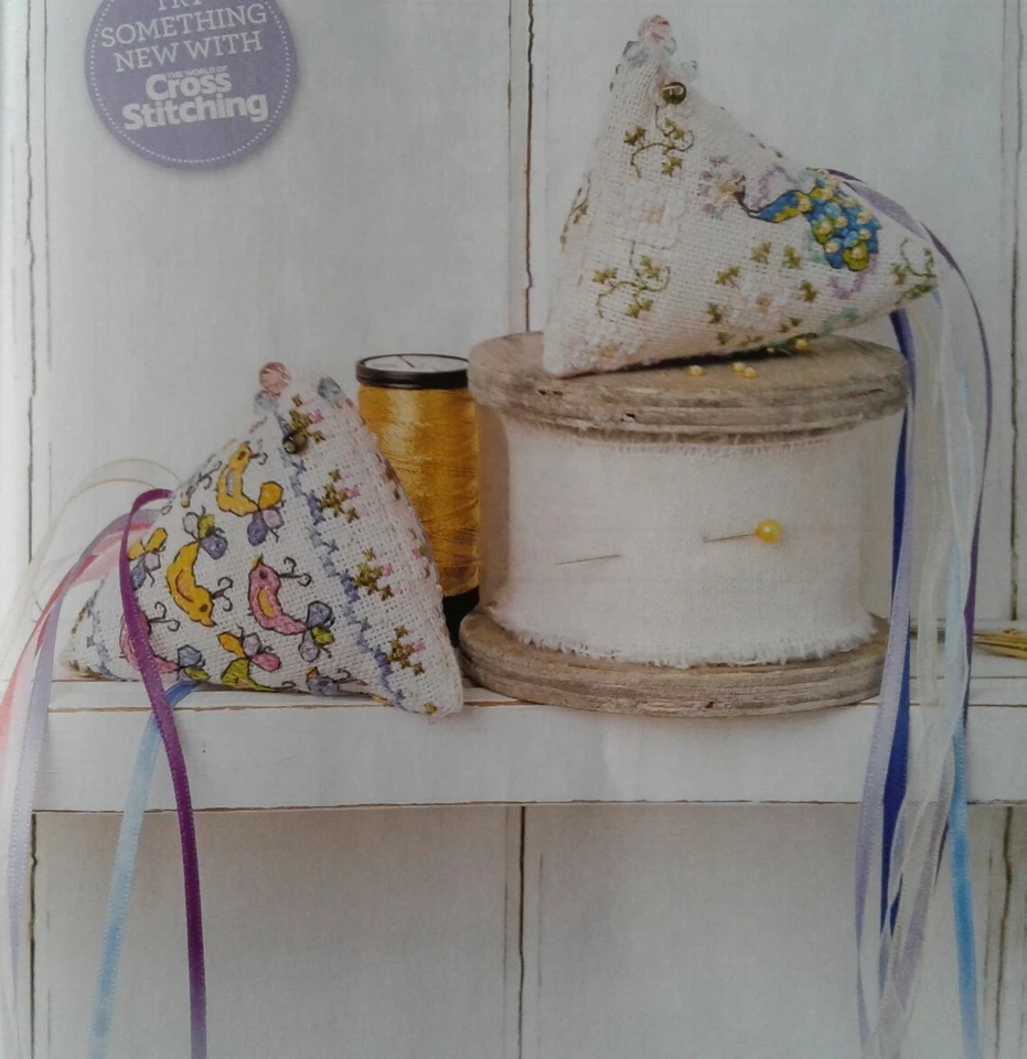 Bird Humbug Sachets Cross Stitch Pattern. Carefully removed from a magazine - Image 1 of 1