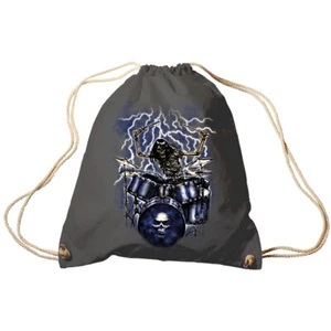 Trendbag Turnbeutel Schlagzeuger Skelett Bones Drummer 65307 versch. Farben - Bild 1 von 11