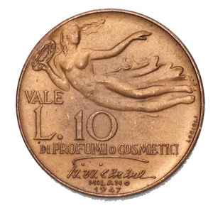 ITALIA MILANO Gettone MISS ITALIA ROSSANA MARTINI VALE 10 LIRE 1947 - Ottimo - Picture 1 of 2