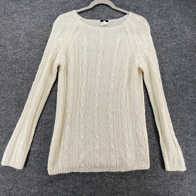 Suéter J Crew Mujer M Marfil Mohair Lana Pullover Hada Cottagecore Dinero Antiguo Foto 1 de 4