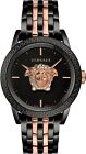Versace VERD01623 Palazzo Empire rose gold black Stainless Steel Men's Watch NEW