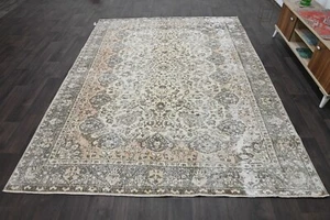 Oushak 7x9,Turkish Rug,vintage,anatolian,BEIGE,kilim,Bohemian,handmade,wool - Picture 1 of 11