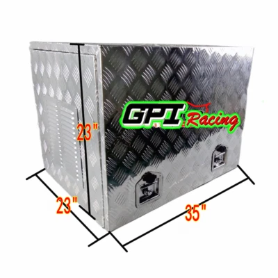 Aluminum Diamond Plate Generator Tool Box For Honda Generator 35"WX23"DX23"H - Image 1 of 4